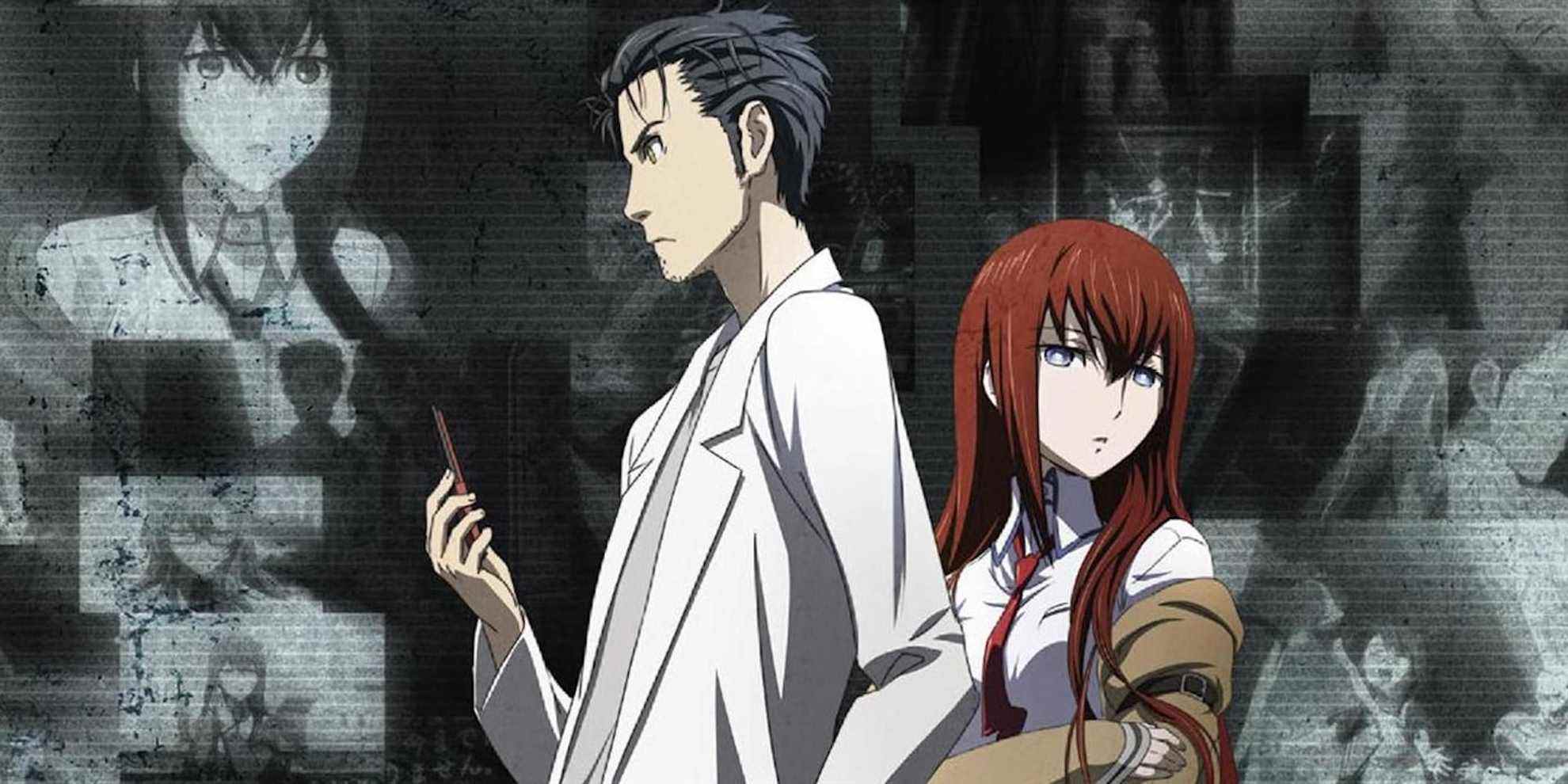 Rintarou et Kurisu de Steins;Gate