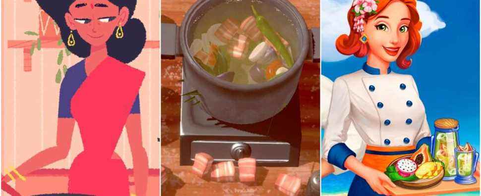 X new and upcoming cooking sims feature image venba soup pot and claires