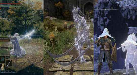 Showcase of different Spirit Ashes in Elden Ring.