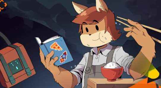 fix fox art showing a fox eating a bowl of rice