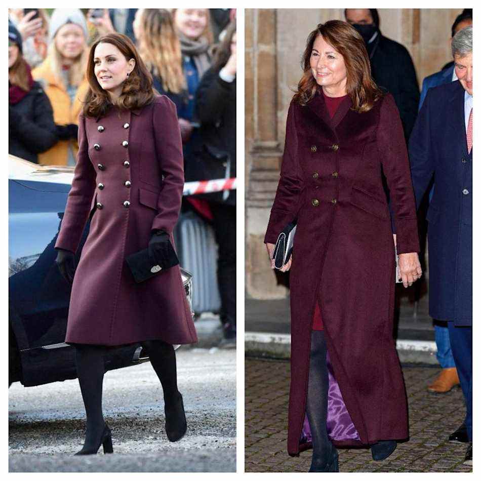 Le manteau d'hiver bordeaux - Getty Images