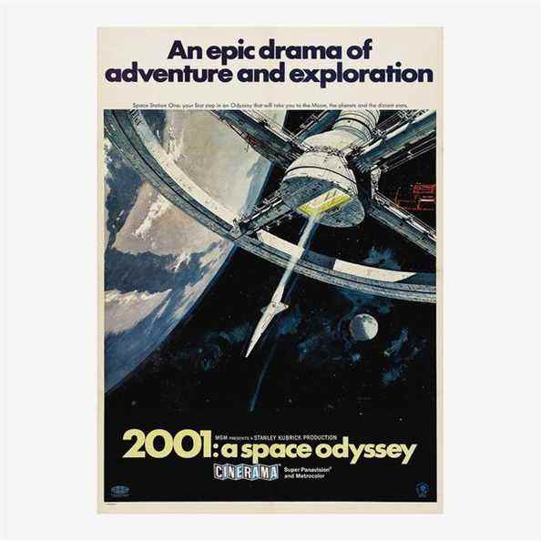   2001 : L'Odyssée de l'espace de Stanley Kubrick A3 Poster