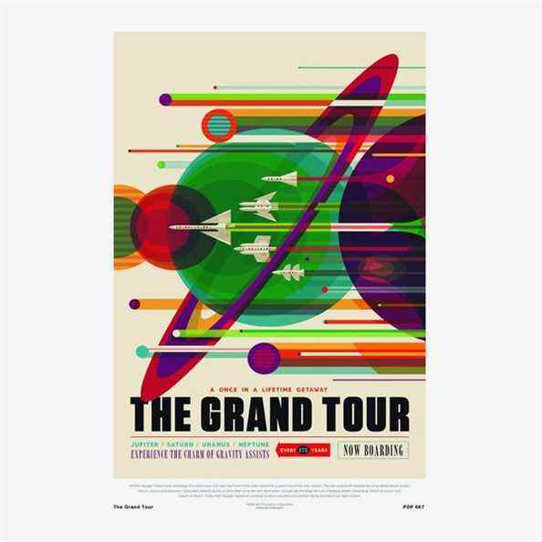 'The Grand Tour' Affiche d'exploration spatiale de la NASA