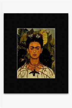 Frida Kahlo - Autoportrait au collier d'épines et colibri 1940 Mini Poster - 40,5x30,5cm