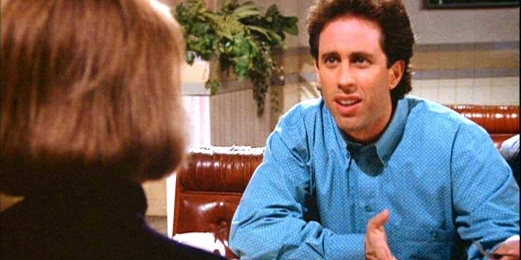 Jerry (Jerry Seinfeld) ne sait pas pourquoi Audrey (Suzanne Snyder) ne mangera pas de tarte sur Seinfeld