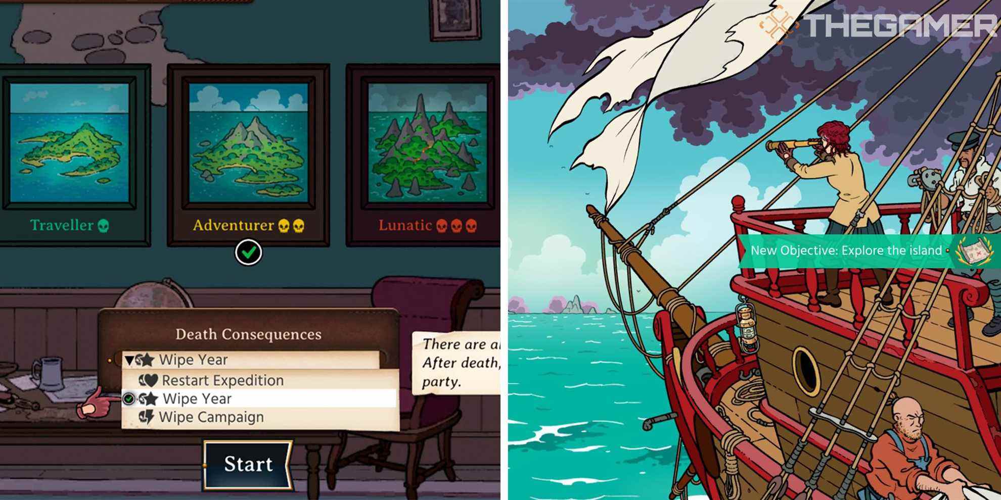 curious expedition 2 difficulty options and sailing split image