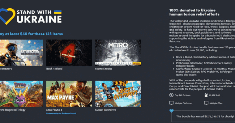 Humble Bundle dévoile un avantage de 40 $ en Ukraine avec 123 jeux et livres électroniques