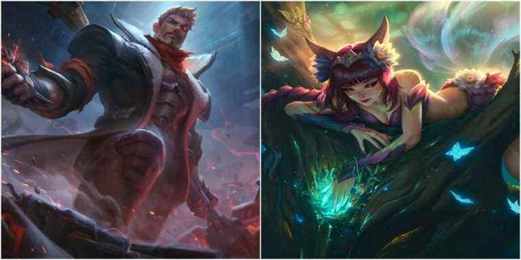 League of Legends Jayce (left) and Ahri (right)