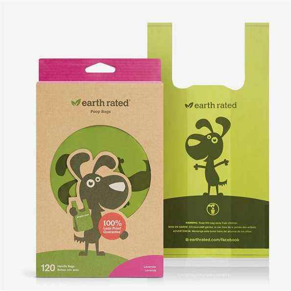 Earth Rated Dog Poop Sacs avec poignées (270 pièces)