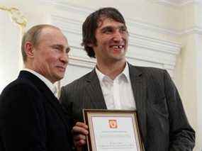 Alex Ovechkin et Vladimir Poutine en 2012.