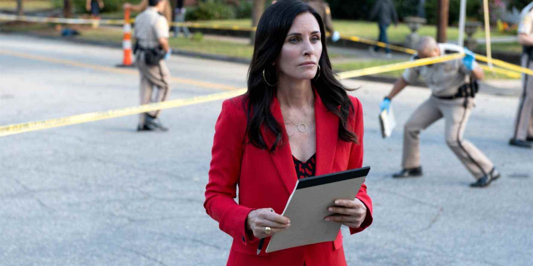 Courteney Cox dans le rôle de Gale Weathers dans Scream