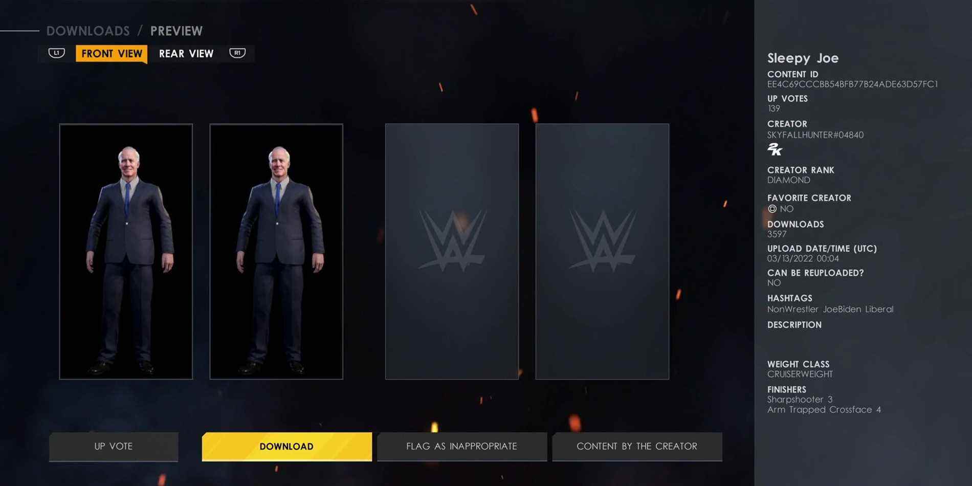 wwe-2k22-meilleures-superstars-personnalisées-basées-sur-célébrités-joe-biden