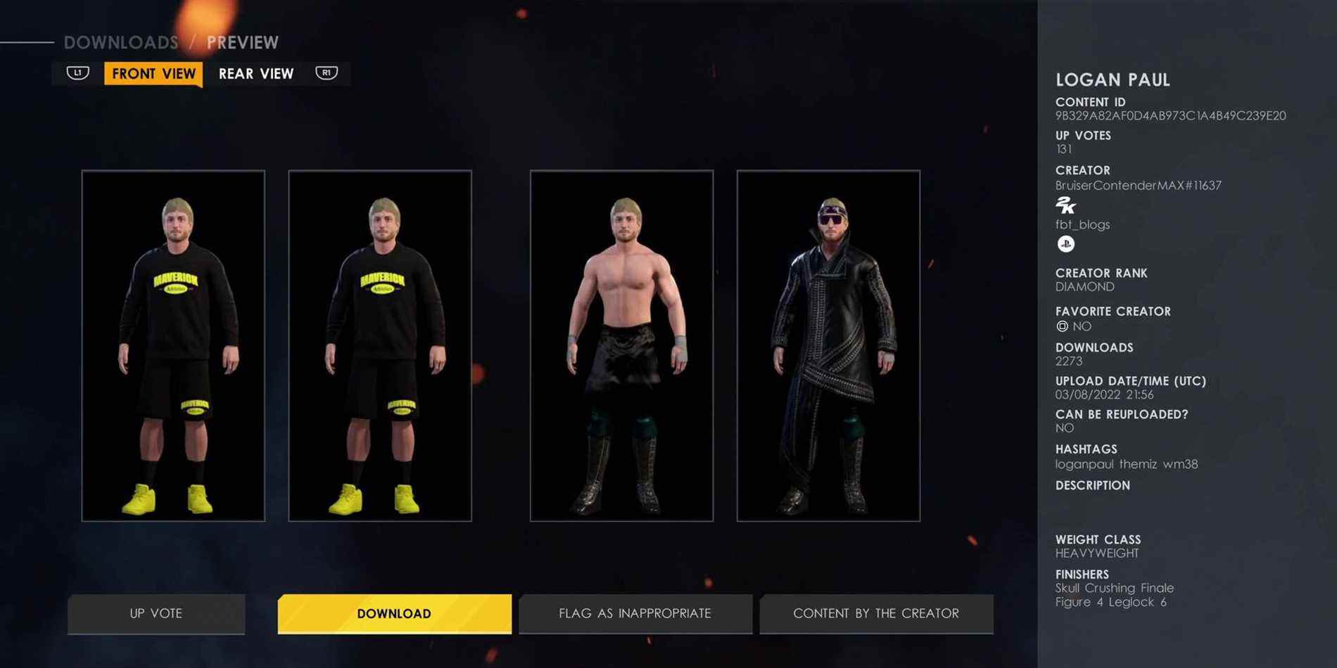 wwe-2k22-meilleures-superstars-personnalisées-basées-sur-célébrités-logan-paul