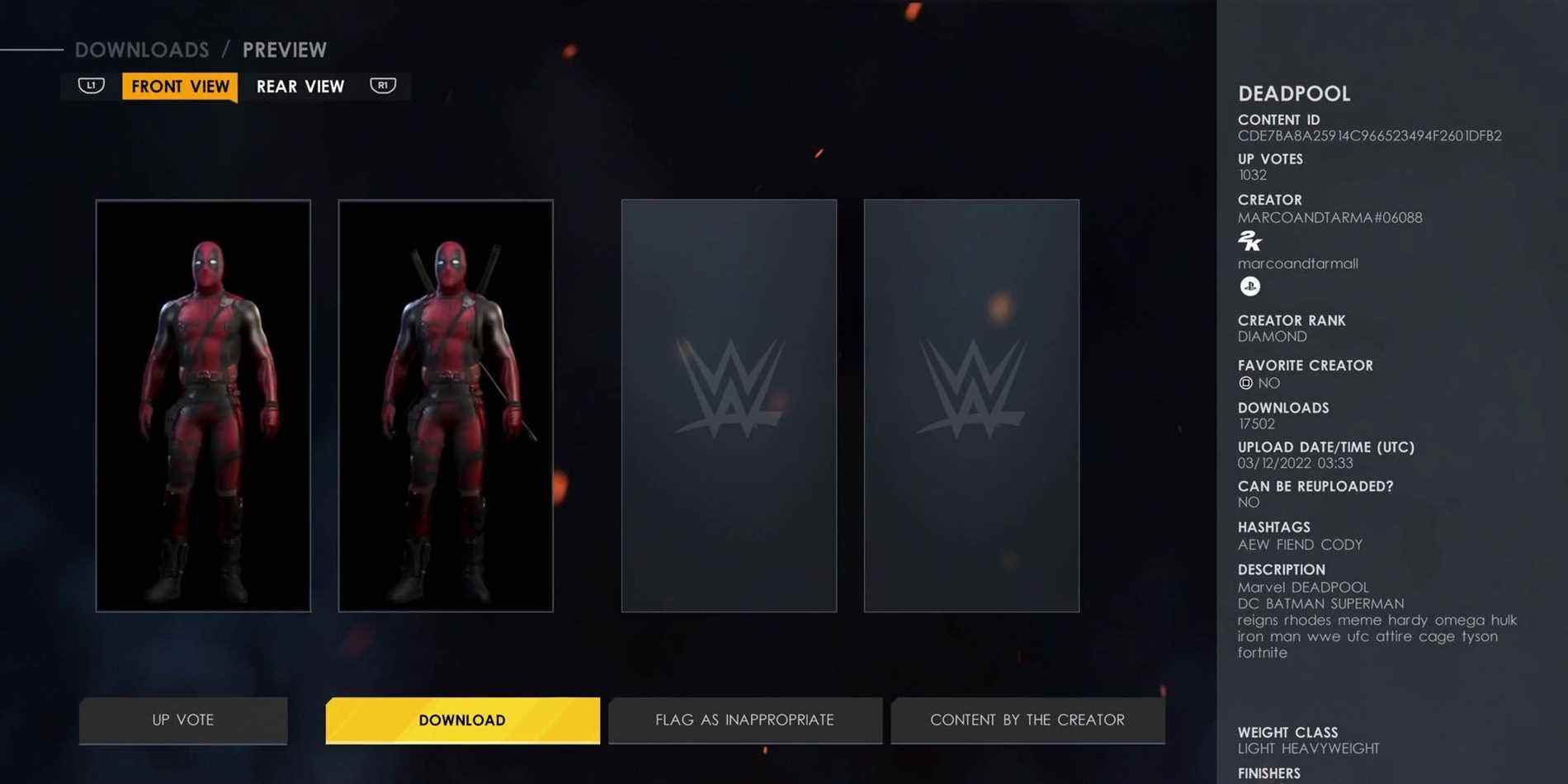 wwe-2k22-meilleures-superstars-personnalisées-basées-sur-les-super-héros-et-les-méchants-deadpool