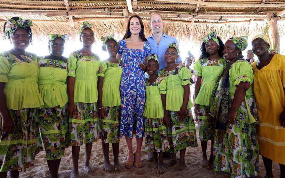 William et Kate se sont rendus dimanche à Hopkins, un petit village sur la côte du Belize, qui est considéré comme le centre culturel de la communauté Garifuna au Belize - Chris Jackson/Chris Jackson Collection