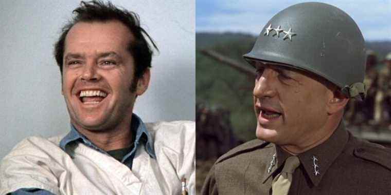 left: One Flew Over The Cuckoo's Nest; right: Patton