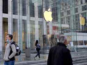 Le magasin phare d'Apple Inc. à New York, États-Unis