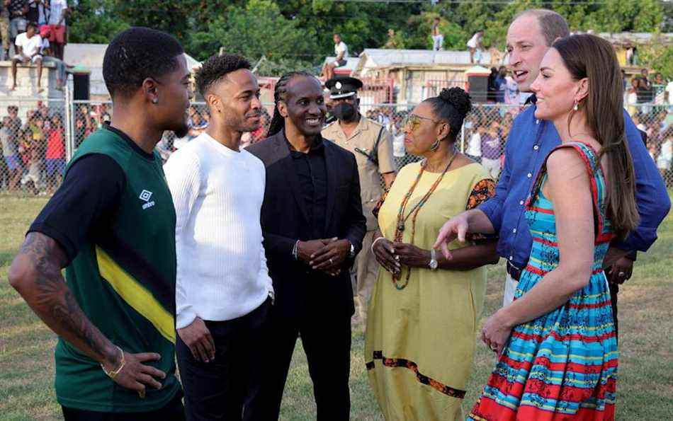 Les Cambridges avec Leon Bailey et Raheem Sterling - GETTY IMAGES