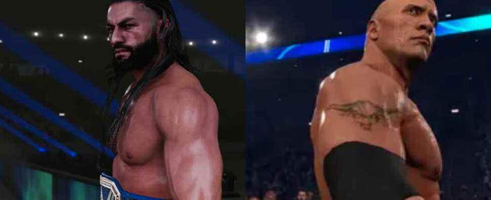 WWE 2K22 Roman and The Rock