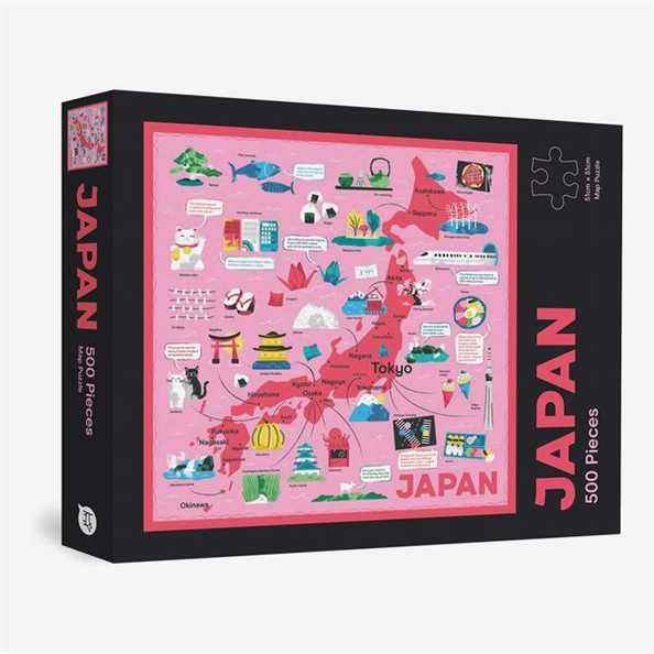 Puzzle carte du Japon 500 pièces