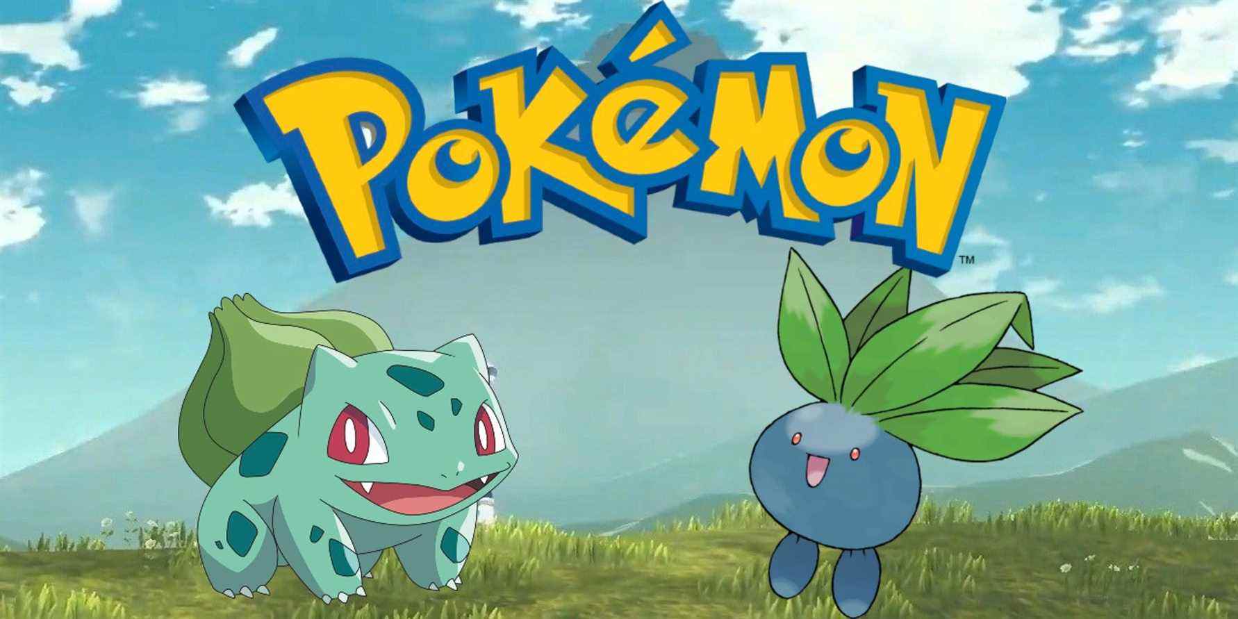 pokemon logo and bulbasaur