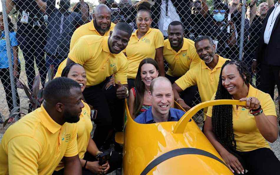 Le duc et la duchesse de Cambridge ont essayé le bobsleigh de l'équipe olympique lors de leur visite - Chris Jackson/Getty Images