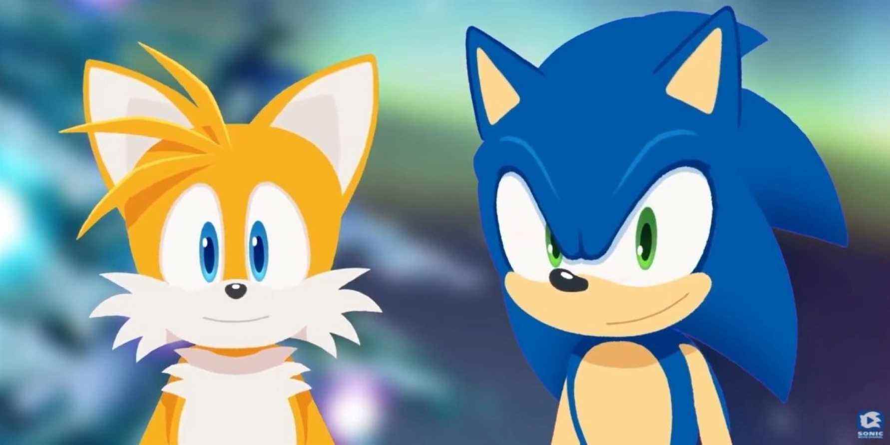 Sonic the Hedgehog and Tails as VTubers in a Sega live stream