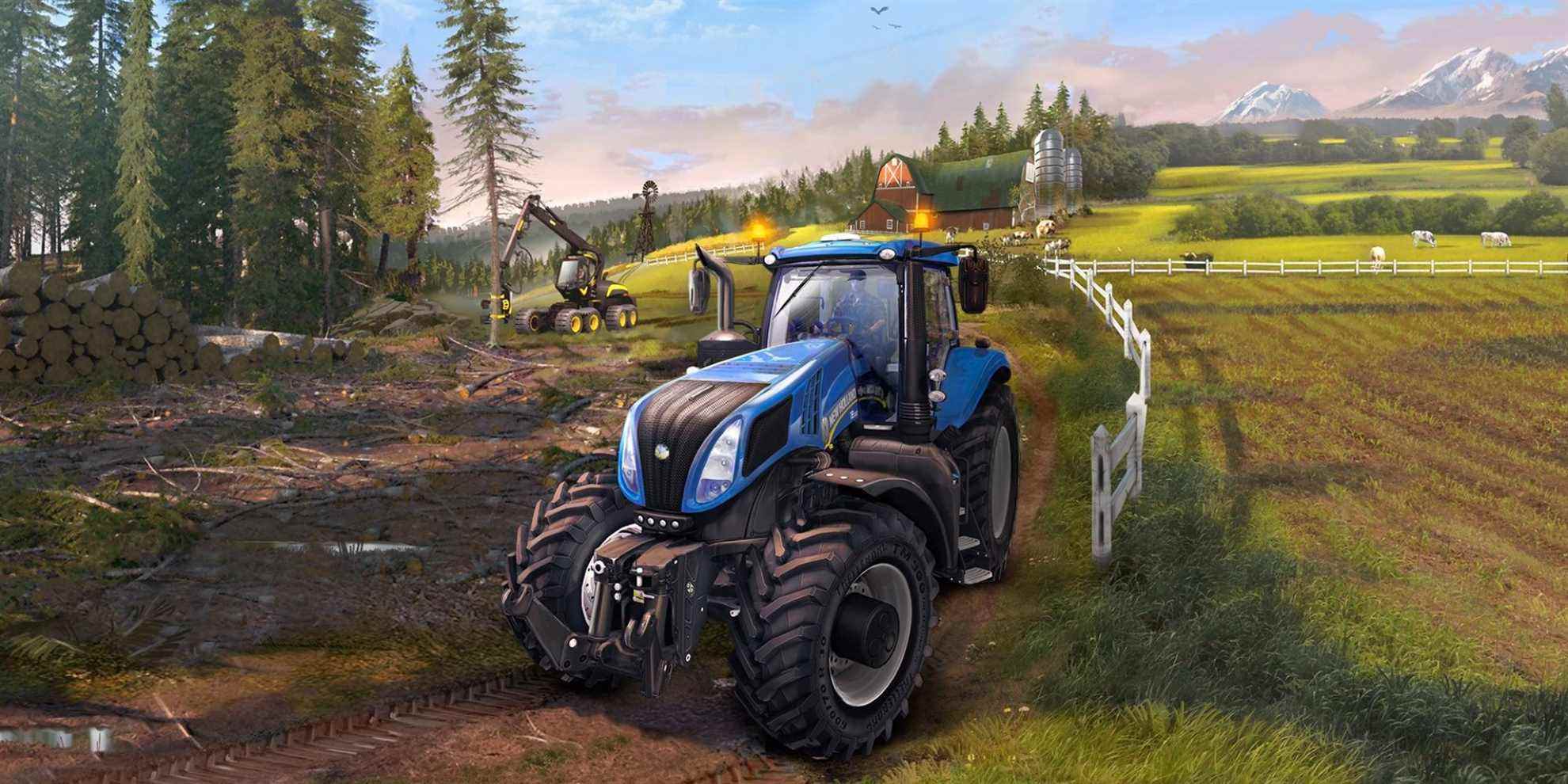 Farming Simulator tracteur sur route