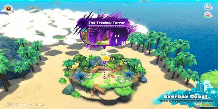 kirby forgotten land the tropical terror stage