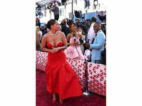 Tracee Ellis Ross pose sur le tapis rouge lors des arrivées des Oscars à la 94e cérémonie des Oscars à Hollywood, Los Angeles, Californie, le 27 mars 2022.