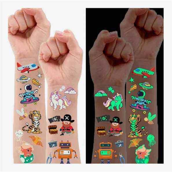 Tatouages ​​temporaires lumineux Partywind pour enfants