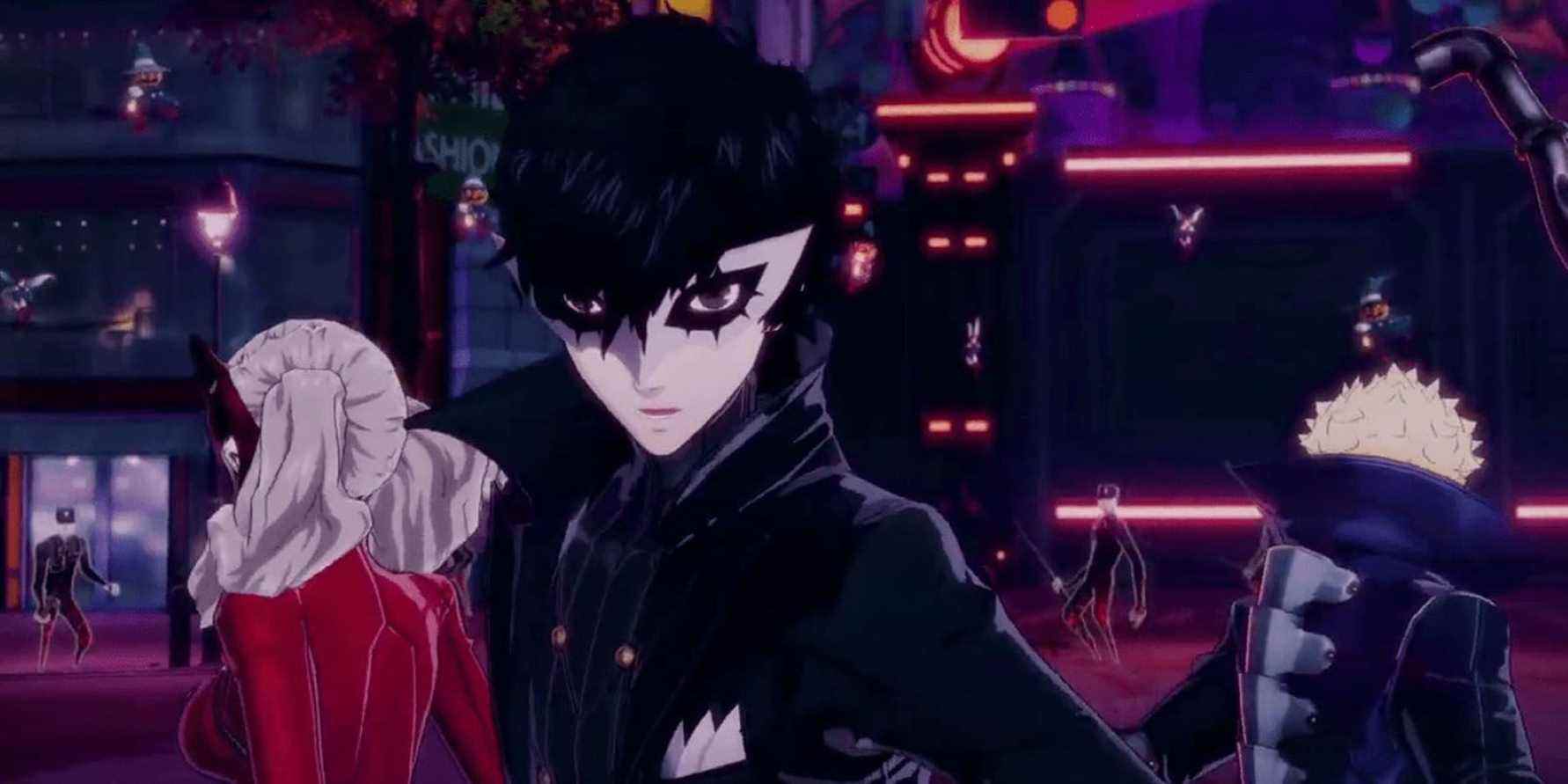 Joker, Ryuji et Ann affrontent une horde d'ombres dans la prison d'Alice de Persona 5 Strikers