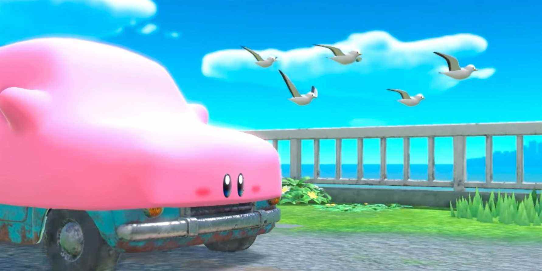 voiture en mode bouchée kirby