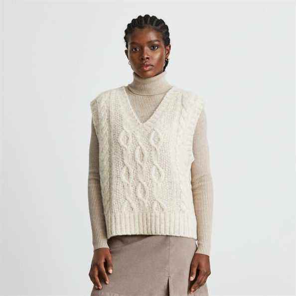 Gilet en tricot torsadé Everlane The Cloud