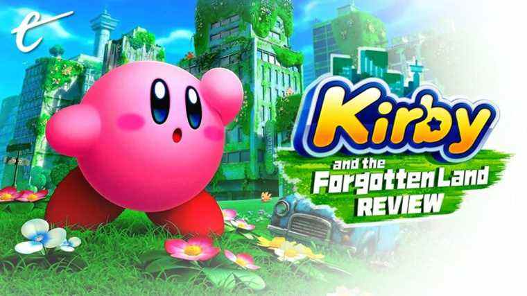 Kirby and the Forgotten Land review Nintendo Switch HAL Laboratory fantastic co-op platformer with beautiful art design and sound and terrific gameplay variety