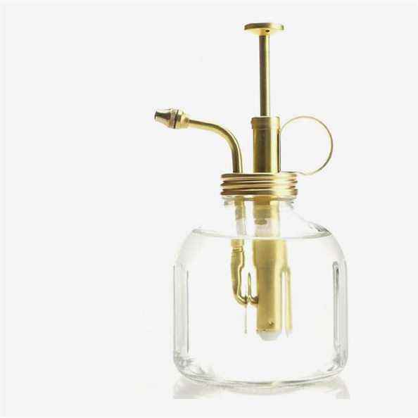 Purism Style Plant Mister - Bouteille en verre transparent et pulvérisateur en laiton