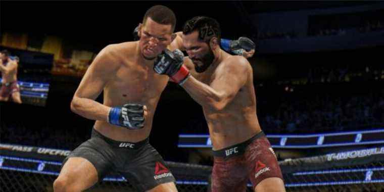 Jorge Masvidal in UFC 4 throwing an uppercut.