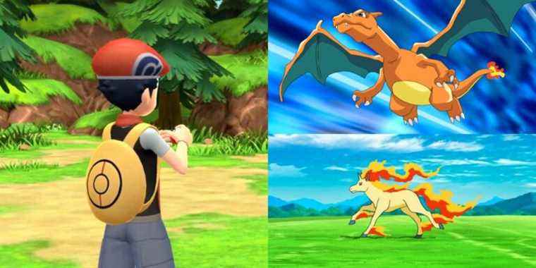 Pokemon Brilliant Diamond and Shining Pearl Charizard and Rapidash