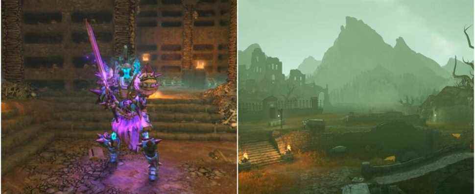 The Zomboss (left) resides in Shattergrave Barrow (right) with hopes of serving the Dragon Lord.