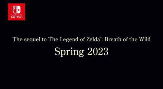 Breath of the Wild 2 reporté au printemps 2023