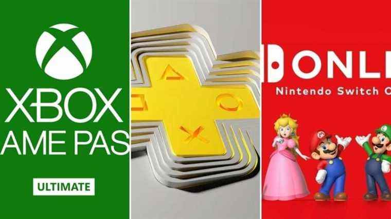 Détail des abonnements en ligne Xbox vs PlayStation vs Nintendo