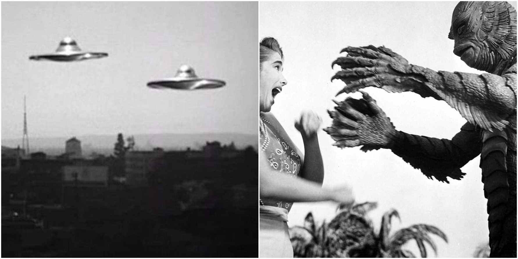 1950s scifi movies split image