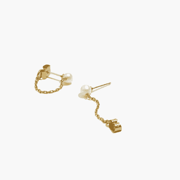 Boucles d'oreilles à chaîne avec perles d'eau douce Madewell