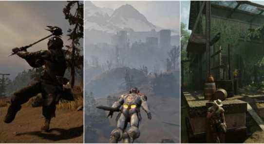 Elex II - A joined image of 3 screenshots.