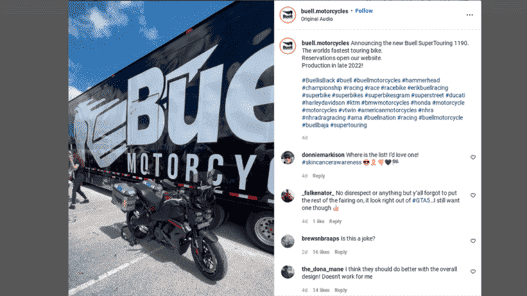 Buell lance le SuperTouring 1190 à la Daytona Bike Week