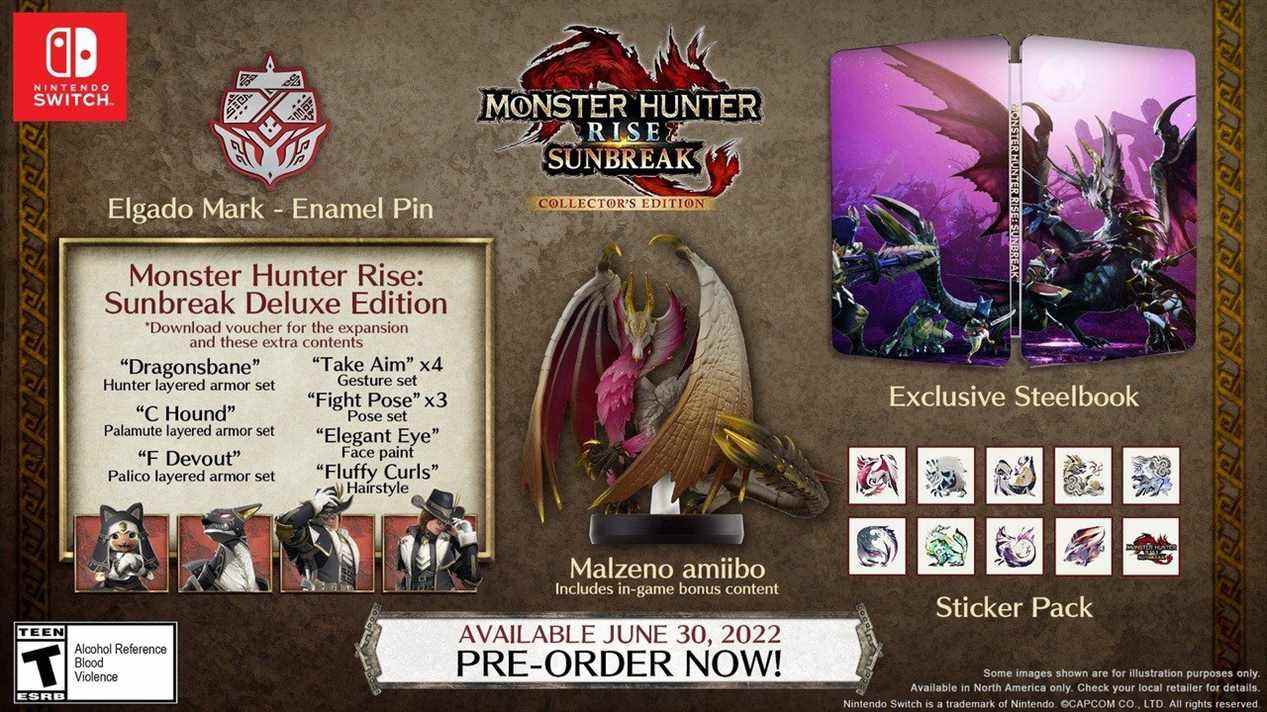 Capcom dévoile l'édition collector de Monster Hunter Rise: Sunbreak, les précommandes sont désormais disponibles (Amérique du Nord)
