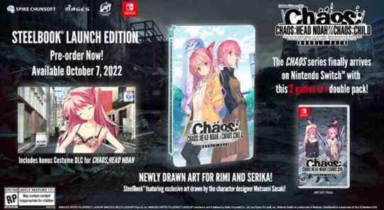 Chaos;Head Noah / Chaos;Child Double Pack arrive dans l'ouest le 7 octobre