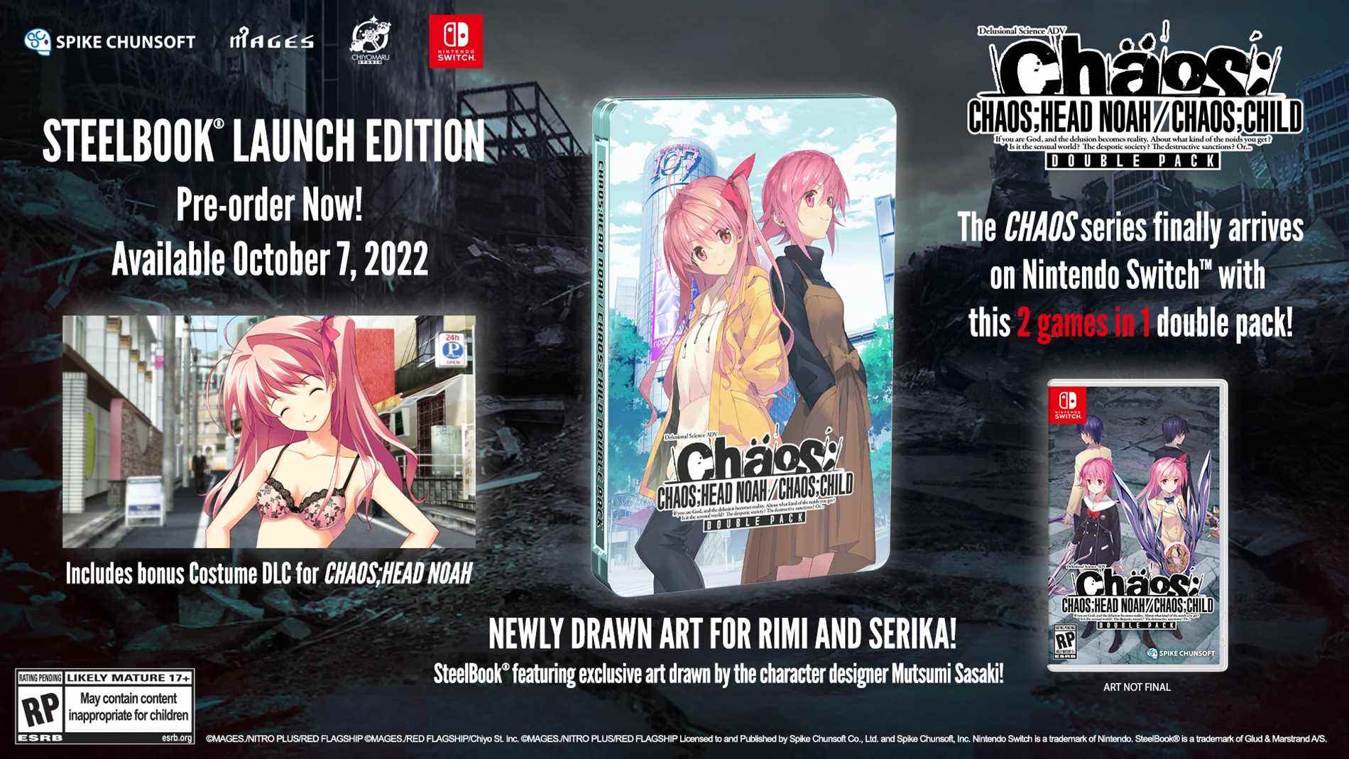 Chaos;Head Noah / Chaos;Child Double Pack arrive dans l'ouest le 7 octobre    
