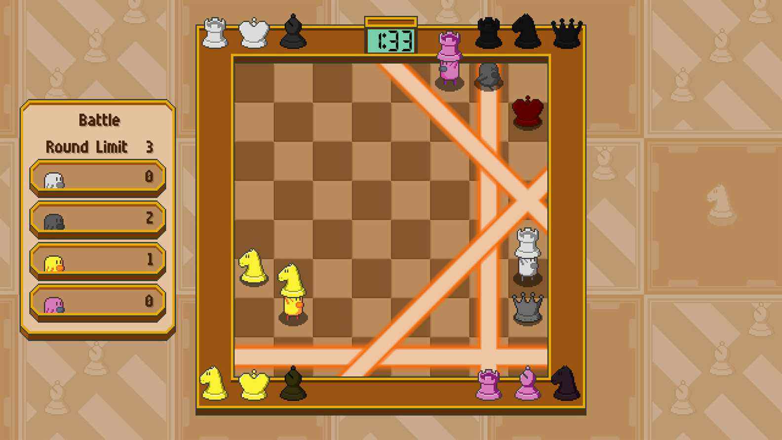 Chessplosion est comme Bomberman mais avec des pièces d'échecs

