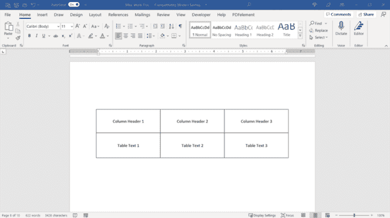 Comment centrer du texte dans un tableau Microsoft Word